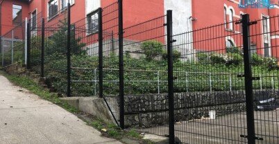 Omega Rigid Panel Fence in Black